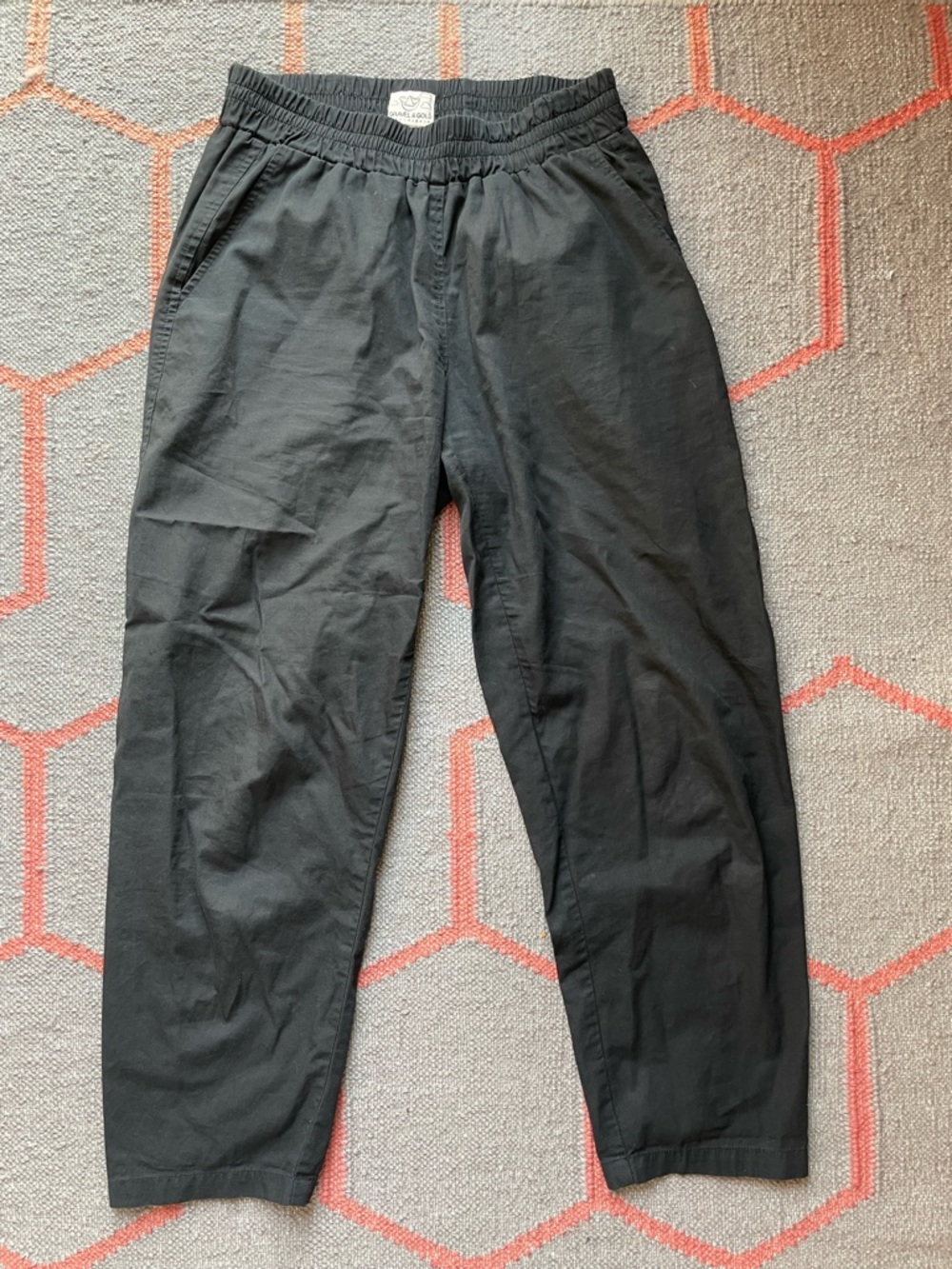 Black Elastic Waist trouser pants